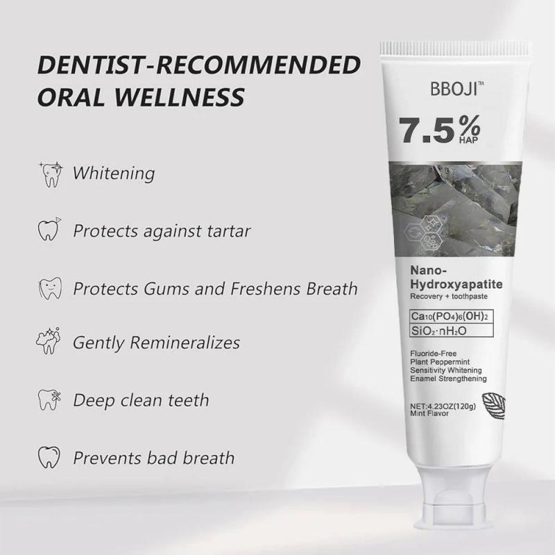 🔥Ends Tonight: Get 60% OFF Before It’s Gone!🎁 BBOJI™ Fluoride-Free Hydroxyapatite Toothpaste – Gentle Whitening &amp; Enamel Strength for Sensitive Teeth