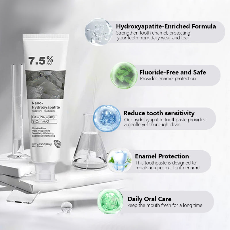 🔥Ends Tonight: Get 60% OFF Before It’s Gone!🎁 BBOJI™ Fluoride-Free Hydroxyapatite Toothpaste – Gentle Whitening &amp; Enamel Strength for Sensitive Teeth