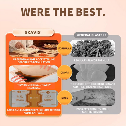🔥SKAVIX™ Back Pain Patch Natural Pain Relief Patches for Knee Neck Shoulder and Joint Pain Muscle Soreness Arthritis Relief